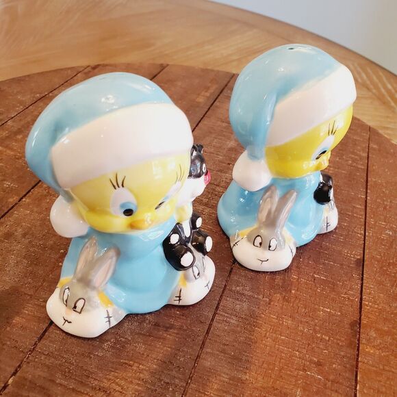 Vintage Tweety Bird & Sylvester Salt & Pepper Shakers Looney Tunes Bugs Bunny - Picture 5 of 9